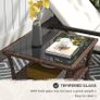 Two-tier PE Rattan Square Coffee Table - Brown Image 5