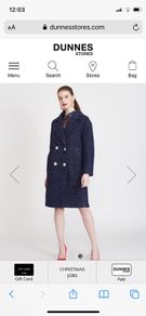 Savida speckled navy coat with white fleck size 12