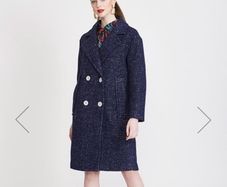 Savida speckled navy coat with white fleck size 12