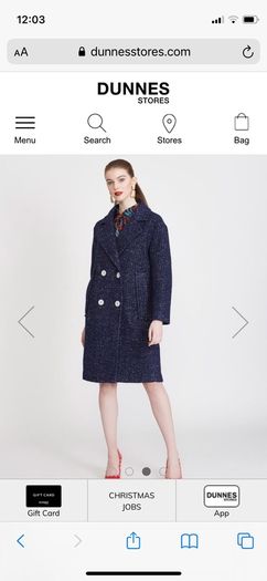 Savida speckled navy coat with white fleck size 12