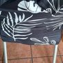 Set of 6 Black with white leaf chair covers Image 2