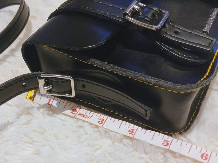 Dr. Martens Black Leather 7" Crossbody Satchel Bag