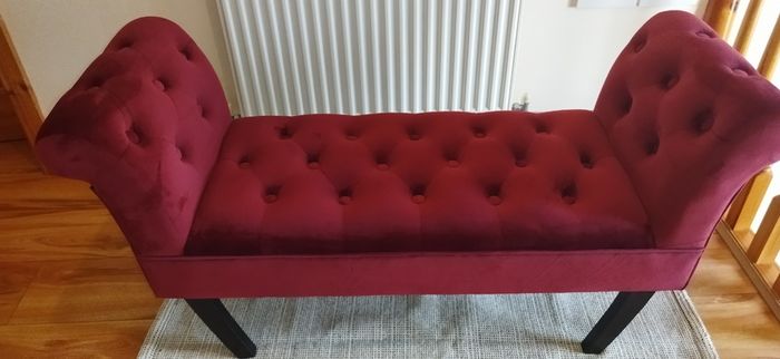 Velvet Bench  Wine/Burgundy