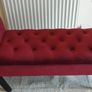 Velvet Bench  Wine/Burgundy Image 5