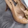 Alexander McQueen Tan Leather Crystal Embellished Skull Detail Peep Toe Pumps Size 40.5 (Fit 7-7.5UK) - Rrp 695 (New) Image 10