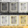LED Bathroom Mirror with Aluminum Frame, 500x700mm Illuminated Bathroom Mirror with Touch/Demister/ 3-Color Dimmable, Bathroom Wall-Mounted, Horizontal/Vertical, Gold Image 3
