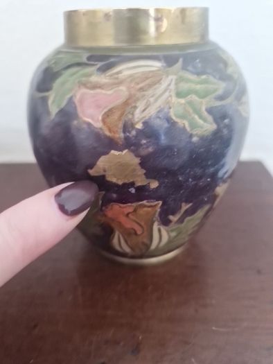 cloisonne lidded urn