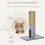 Cat Scratching Post 79cm Jute Scratcher Climber w/ Carpet Base Dangling Toy Grey Image 5