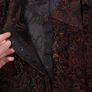 B. Young Dark Brown Black Sheer Mesh Ruffle Frill Textured Gothic Vampire Blouse Top Size L/XL Image 5