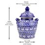 Blue Handmade and Hand Painted Large Ceramic Jar with Lid, Chinese Style Jar | Warehouse Clearance | Massive Discount | Bargain prices Image 2