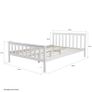 Solid wood double bed pine 140x200 white bed frame - FREE DELIVERY NATIONWIDE Image 2
