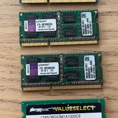 4x 4GB ddr3 laptop ram lot
