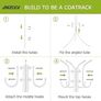 Coat Rack Freestanding Coat Tree Hat Hanger Holder 11 Hooks for Jacket Umbrella Tree Stand with Base, Entryway Furniture for Home Office Floor Hanger Organizer Image 2