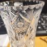 Small bohmine crystal vase. 5 inches tall Image 8