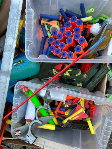 Very large selection of Nerf toy guns