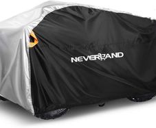 SALE | Cover,Waterproof Heavy Duty Double-sided Available Reflective Striping Adjustable Buckle Strap Windproof Quad Cover for Sun Dust UV Protection 190T XL Black Silver