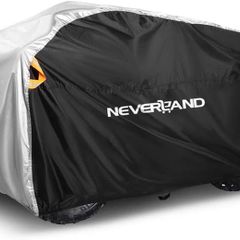SALE | Cover,Waterproof Heavy Duty Double-sided Available Reflective Striping Adjustable Buckle Strap Windproof Quad Cover for Sun Dust UV Protection 190T XL Black Silver