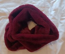 Burgandy circle loop scarf