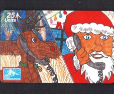 1997 Gibraltar 25 unit Christmas (Siemens - S5 (Landis & Gyr (Optical)) Phonecard