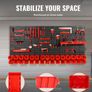 Wall Mounted Storage Bins and Tool Organizer 30 Bin Garage Parts Rack with Wall Panels, Hooks & Tool Holders Image 5