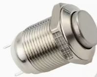 Set of 4, 12Mm Momentary High Round Metal (Silvery)  Push Button Switches for Car Start, Horn, Speaker, Bell... New.