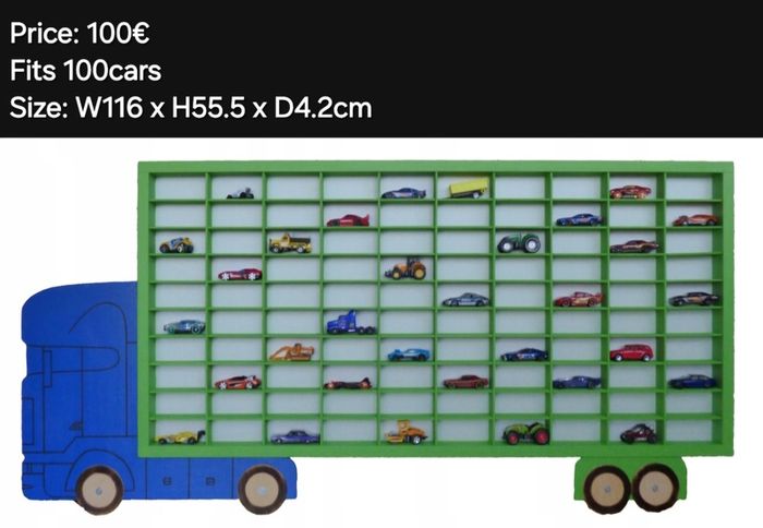 Cabinet Display Shelf Truck Kids Storage Collectibles