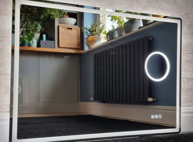 LED Bathroom Mirror Bluetooth Speakers Antifog Light Memory Function