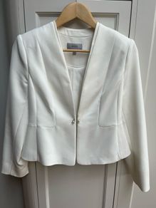 White / Ivory Blazer with pearl tie