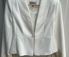 White / Ivory Blazer with pearl tie