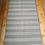 100% wool Grey Striped Woven Rug  Boho Minimalist Home Decor Image 7