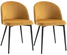 Dining Chairs Mustard Set Of 2