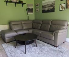 Leather Maza Chaise Sofa | Large | Grey