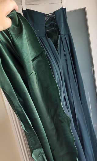 GINO CERRUTI Puro Strapless Dress with pockets in Hunter Green Sz S (Fit 8-10UK)  - Rrp 420 (New)