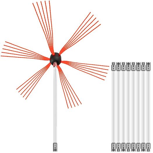 9m Chimney Sweep Kit with Flexible Rods