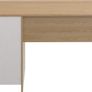 Idro Computer Desk with 3 drawers, Home Office table, 56 x 110 x 73.5cm, Light Brown/Beech Foil Finish Image 2