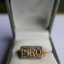 Vintage Men's 9ct Gold On 925 Silver 4.8g Hallmarked 925 Bro Ring Size V Image 4