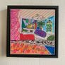 Framed Original Abstract Painting Miami style Interiors Art   Original Art Gift Image 7