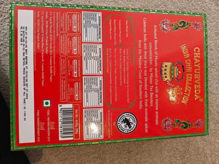 Chayurveda India Chai Collection Gourmet Masala Tea Gift Set (4 x 50g Box / 200g)