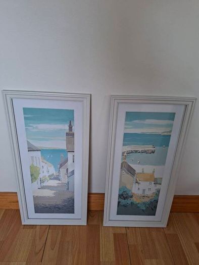 Olivia Allen 2 seascape pictures 63cm x 28cm