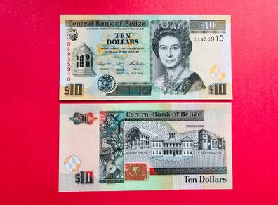 Belize   10  Dollars  2016  Pick  68 ( Uncirculated )