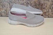 womens SKECHERS GO WALK Slip in trainers runners beige Size UK 4 EU 37