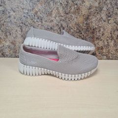 womens SKECHERS GO WALK Slip in trainers runners beige Size UK 4 EU 37