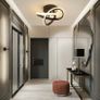 LED Ceiling Light 2 Rings Interweave Modern Creative White Black Ceiling Lamp for Hallway Office Bedroom Kitchen Living Room Warm White 22W MULTIPLE COLOURS AVAILABLE (FREE POSTAGE) Image 3
