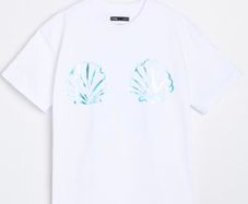 white t shirt with print