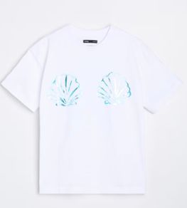 white t shirt with print
