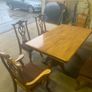 Oak dining table & 6 chairs Image 2