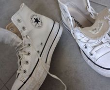 white leather converse