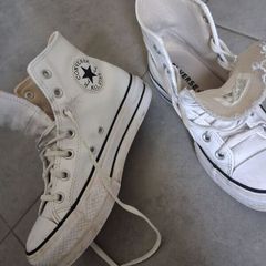 white leather converse