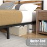 Bed Frame, Vintage Wooden Headboard Image 4