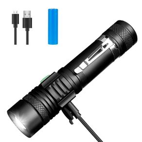 [Rechargeable LED Torch] Super Bright LED Flashlight for Camping, Hiking, Fishing(18650 Battery Included)